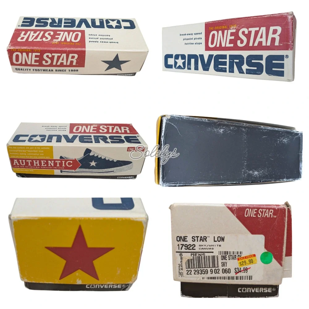 CONVERSE One Star 95 Vintage 1990s Ox Low Sky Blue Made in USA Sneaker Bundle 8